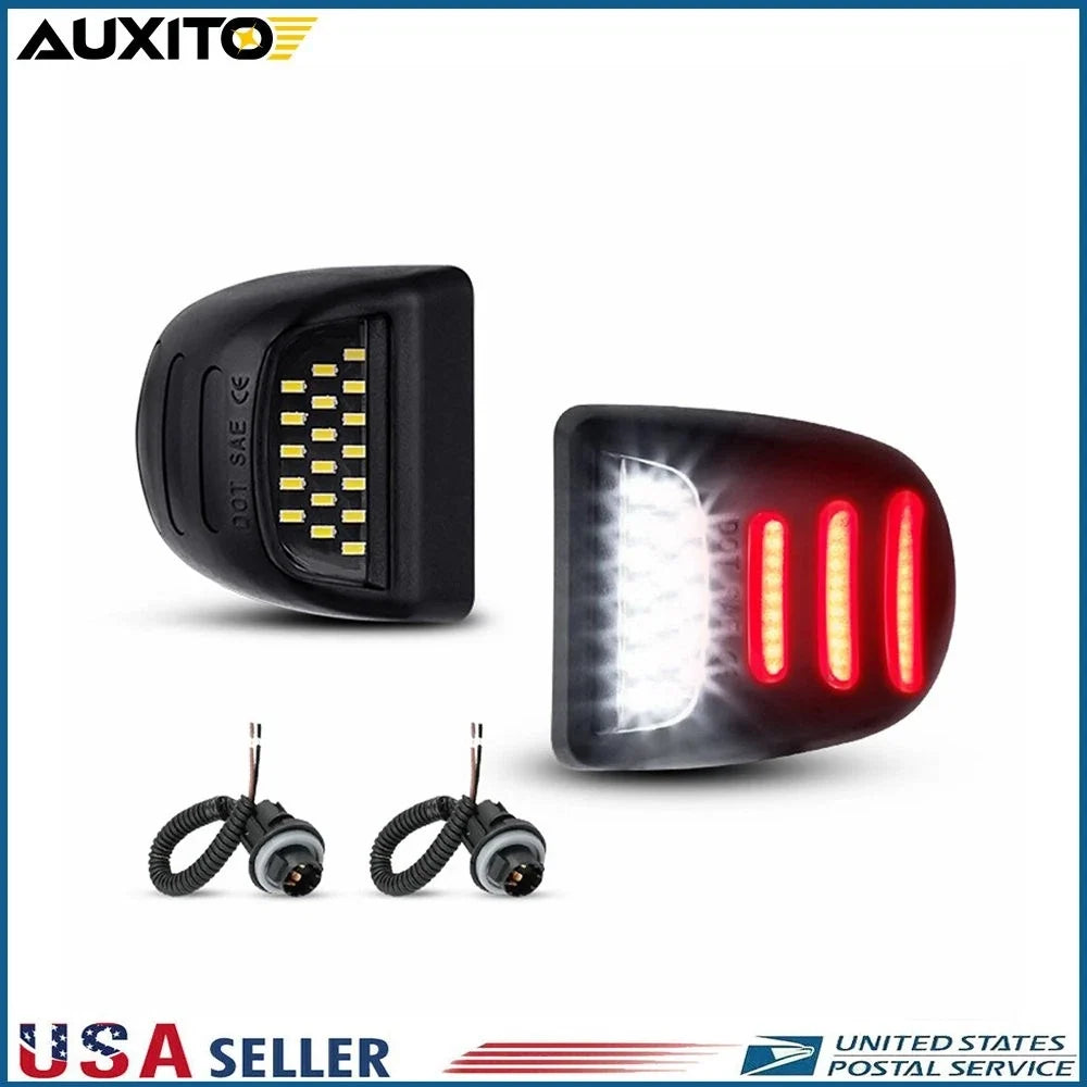 2X LED License Tag Lights with Harness for Cadillac Escalade EXT Avalanche (2002–2013)