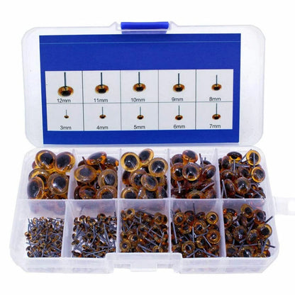 100 Pcs Amber Glass Eyes for Needle Felting Bears Dolls Decoys