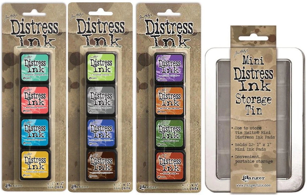 Set of 3 Mini Ink Pads for Tim Holtz Distress Kits (No Part Numbers)