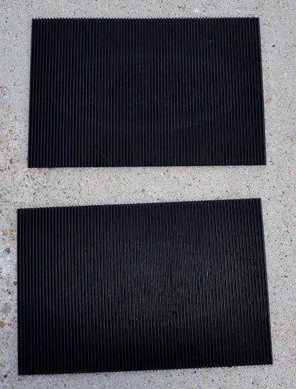 Set of 2 Front Fender Mud Flaps for Peterbilt (MPS-1812) Rubber Black Silver Logo