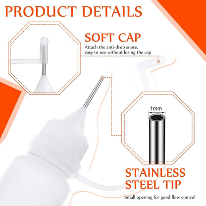 20PCS 10ml Empty Plastic Liquid Dropper Bottles with Needle Tip