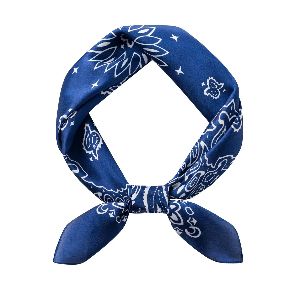 Silk Feel Luxury Satin Square Scarf for Men - Vintage Design