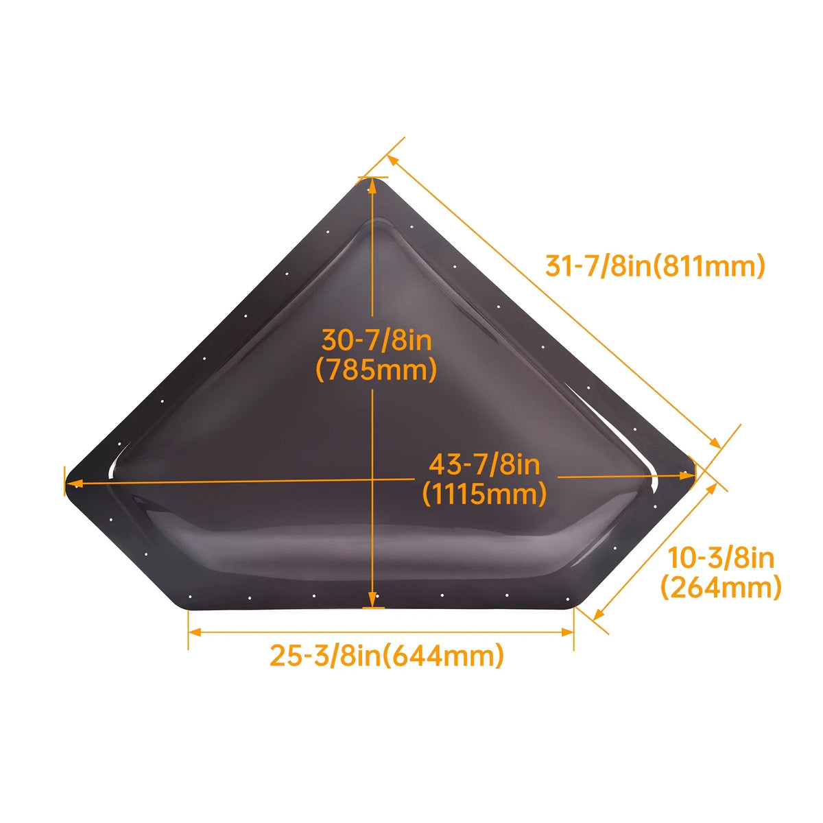 Tinted RV Skylight Cover for Travel Trailer RV Camper Truck (#12112)