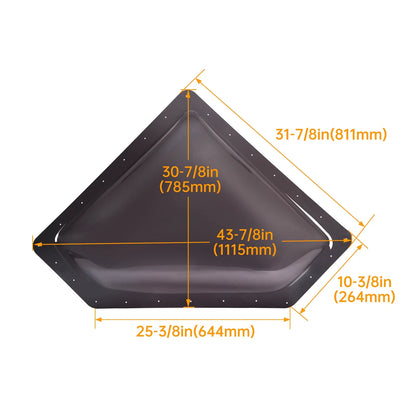 Tinted RV Skylight Cover for Travel Trailer RV Camper Truck (#12112)
