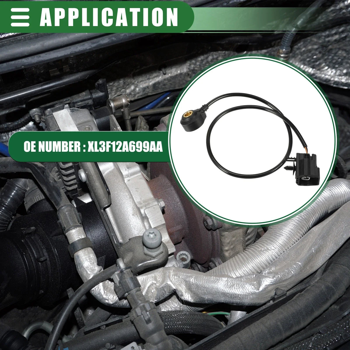 Ignition Knock Sensor for Ford F-150 (1999–2008), E-150 (2003–2014) No.XL3F12A699AA