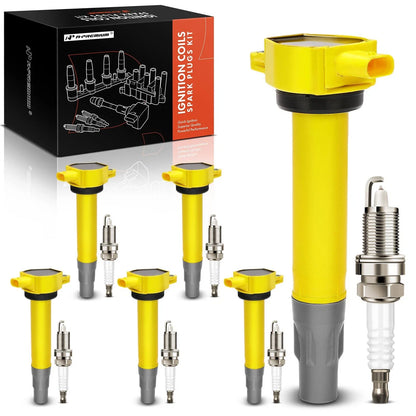 Set of 6 Ignition Coils & Iridium Spark Plugs for Dodge Grand Caravan