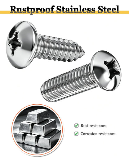M6 x 20mm Stainless Carbon Caps - Self Tapping & Mechanical Screws