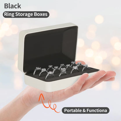 Ring Storage Box for Multiple Rings, Travel Jewelry Case