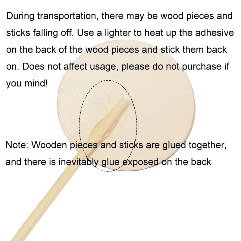 6-Piece Wooden Star Fairy Wands for DIY Crafts (Christmas)
