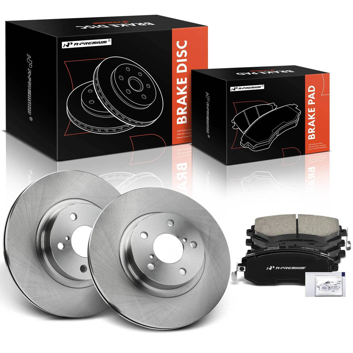 Set of 4 Front Disc Brake Rotors & Ceramic Pads for Subaru Impreza (2002–2011) 31247, BR31247, P-929