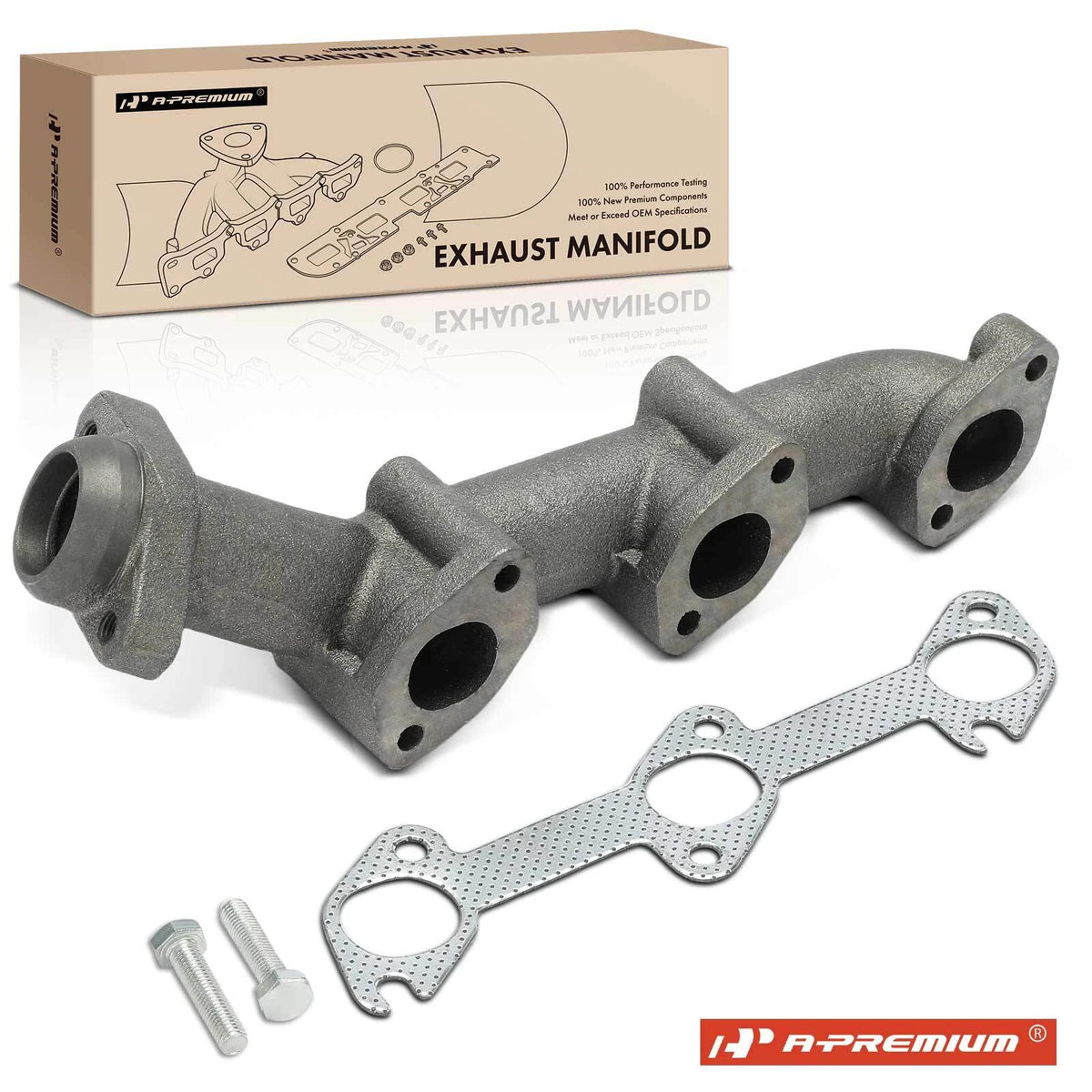 Right Exhaust Manifold w/ Gasket for Ford Ranger Bronco II (1986–1992) E6TZ-9430-A, 674-221