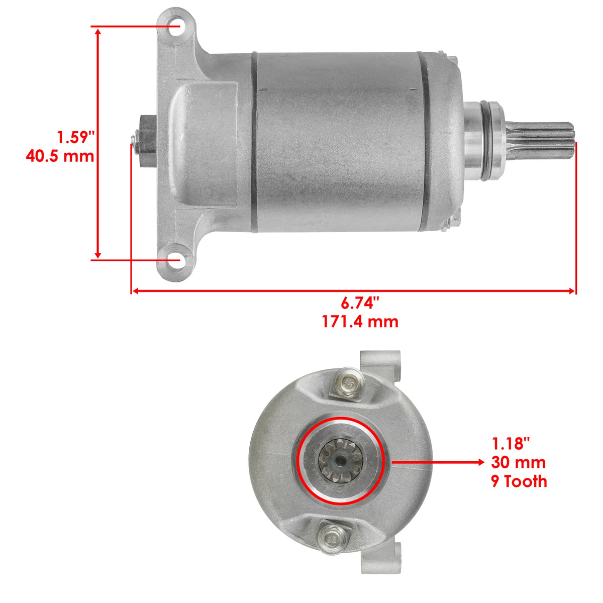 Starter for Yamaha Grizzly 550 Fi 4WD (2009–2014) 19500AA1005, 28P818900100, 28P818900000