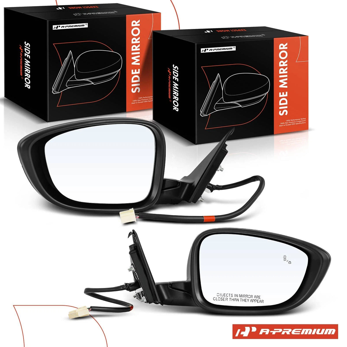 2X Power Mirror for Honda Accord (2018–2022) - Heated, Manual Fold, 76208-TVA-A22