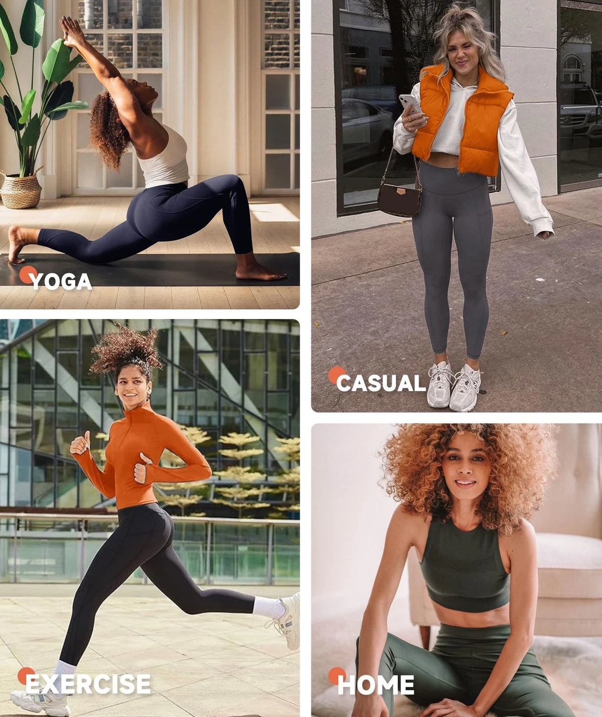 High Waist Yoga Pants for Women X-Large (Black)