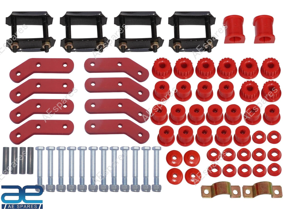 2" Lift Boomerang Shackle Kit + Bushings for Suzuki Samurai (1986–1995)