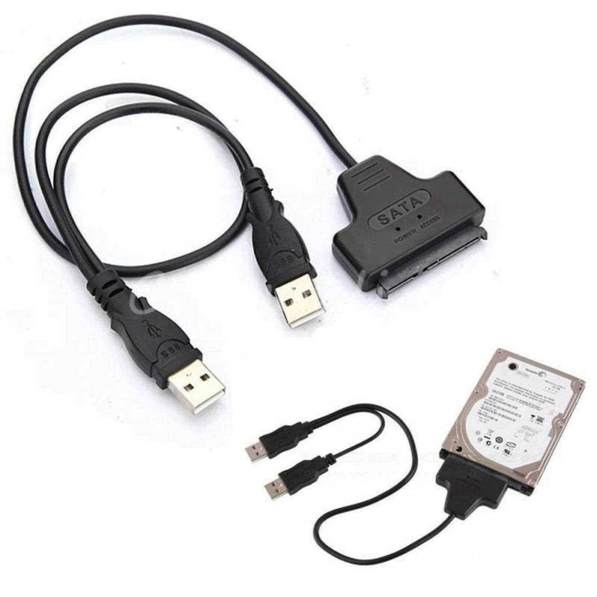 USB 2.0 to 2.5" HDD SATA Hard Drive Cable Adapter for SATA SSD & HDD