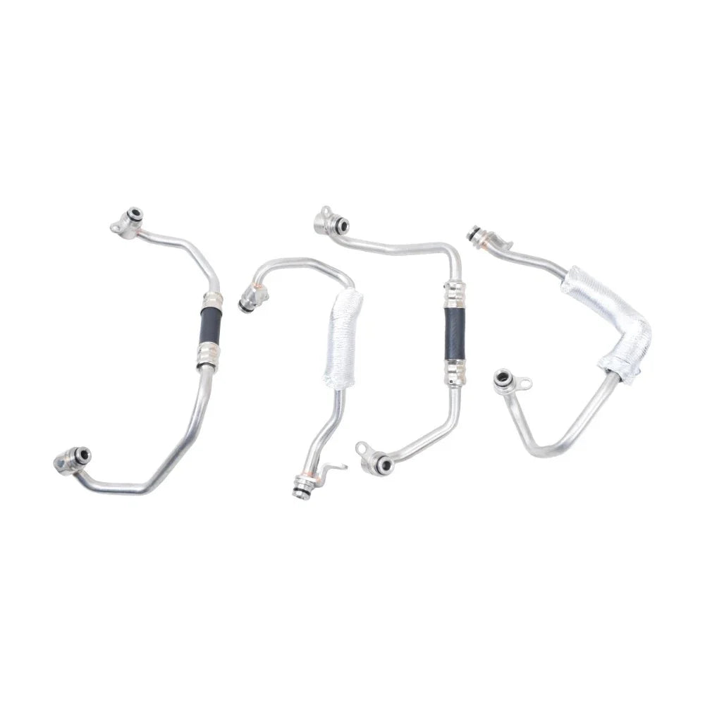 Set of 4 Turbo Charger Coolant Hose Line Kit for BMW 335i xDrive (2007–2013)