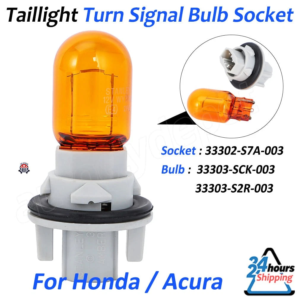 Light Turn Signal Bulb Socket for Acura Honda (33302-S7A-003, 33303-SCK-003, 33303-S2R-003)
