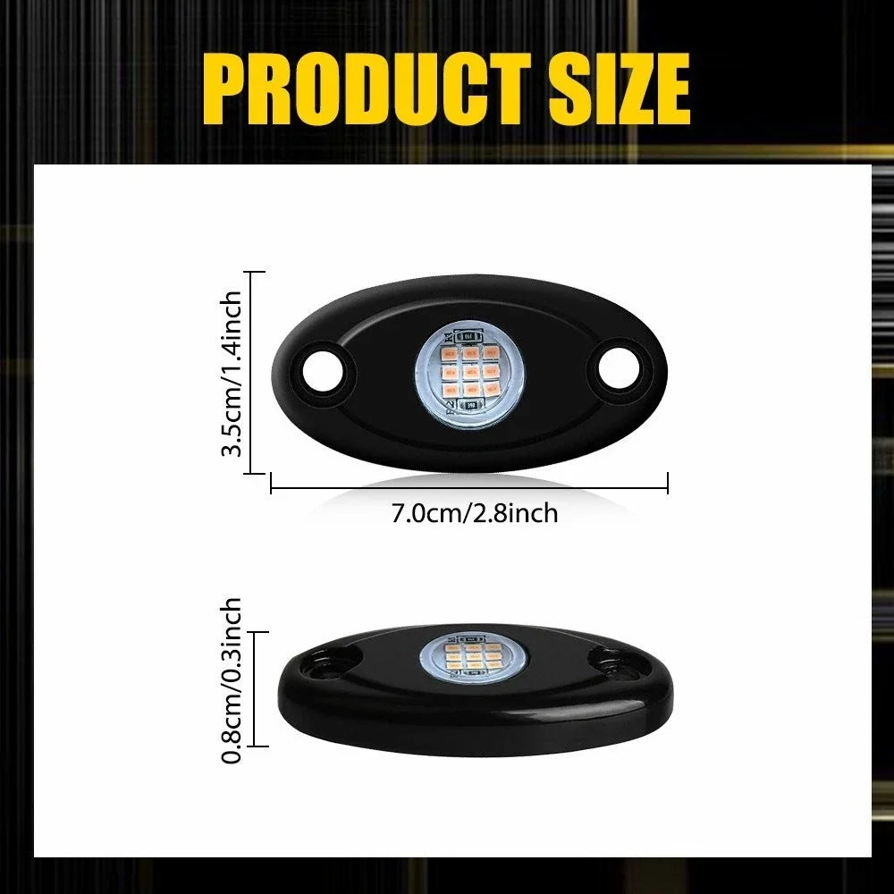 100X Purple Rock LED Underbody Lights for Jeep (Offroad, Truck, UTV, ATV)