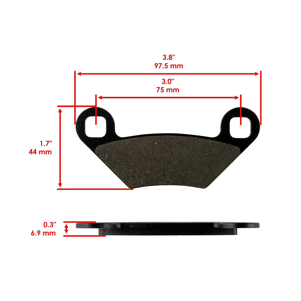 Front and Rear Brake Pads for Polaris Sportsman SP 850 (2015–2019) MP281AA2018