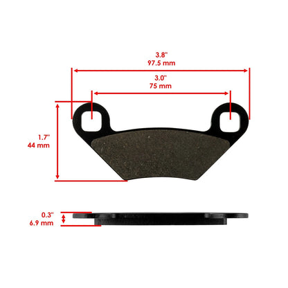Front and Rear Brake Pads for Polaris Sportsman SP 850 (2015–2019) MP281AA2018