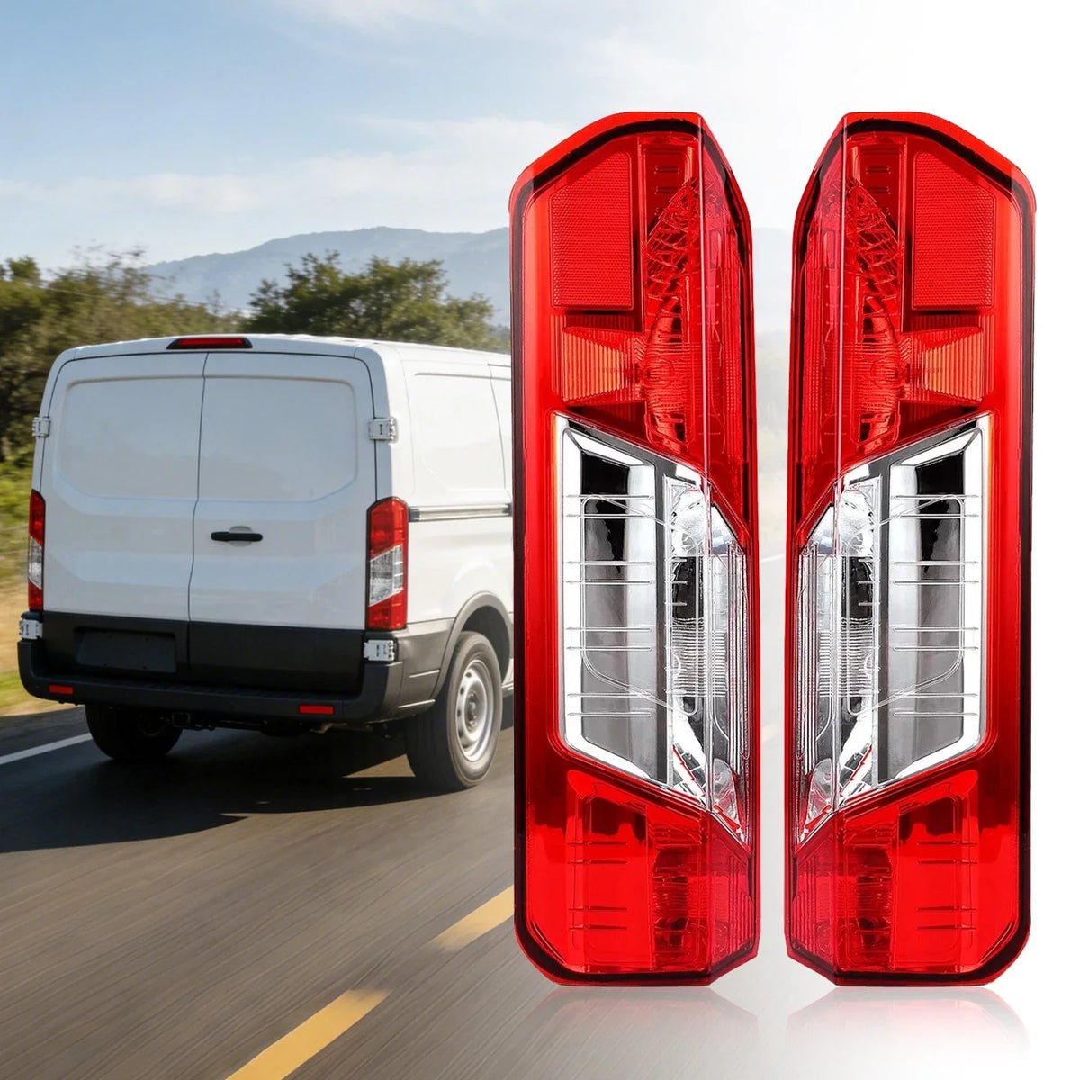 Pair Rear Tail Light Lamp for Ford Transit 150 250 350 (2015–2024)