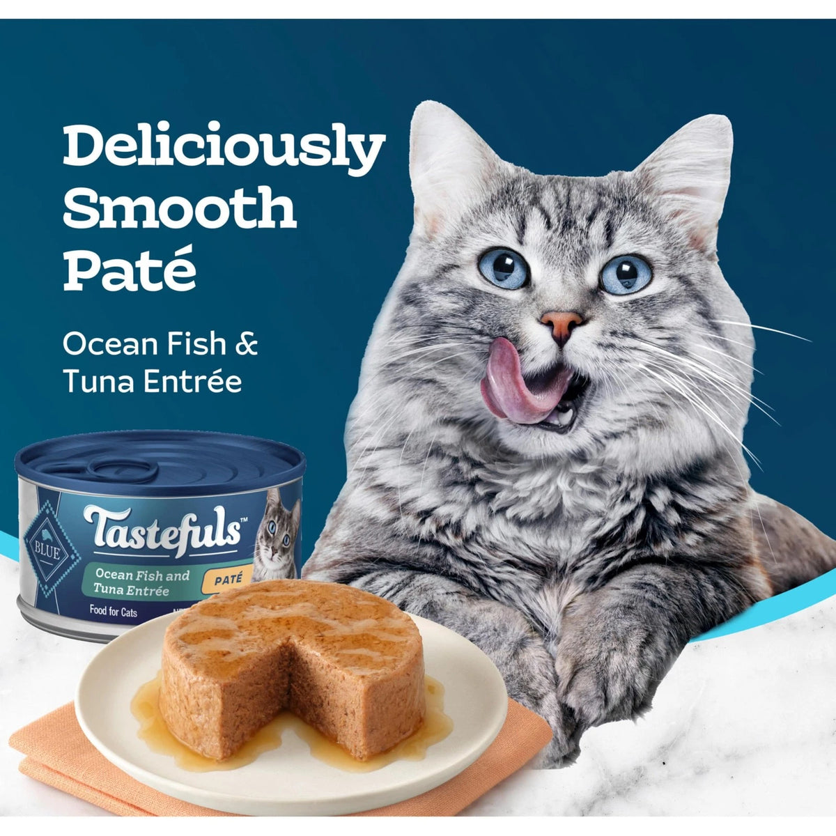 Pack of 24 Blue Buffalo Tastefuls Wet Cat Food Paté