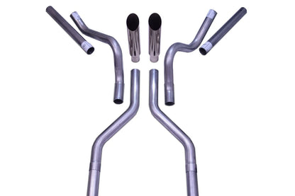 Dual Exhaust Kit for Suburban Yukon (1969–1972) No Muffler Slash Clamp Corner Exit