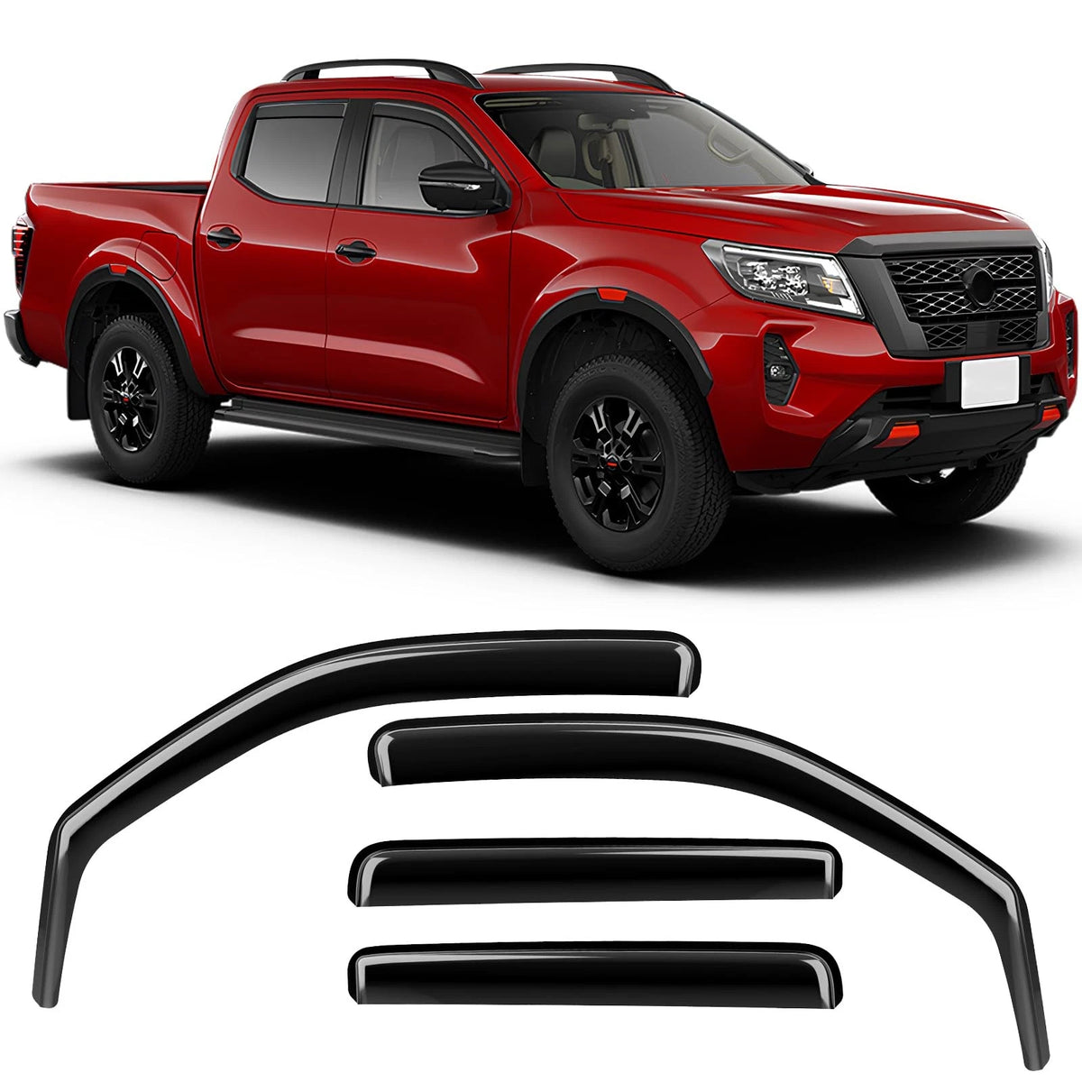 Rain Guards for Nissan Frontier (2022–2026) In-Channel Wind Deflectors