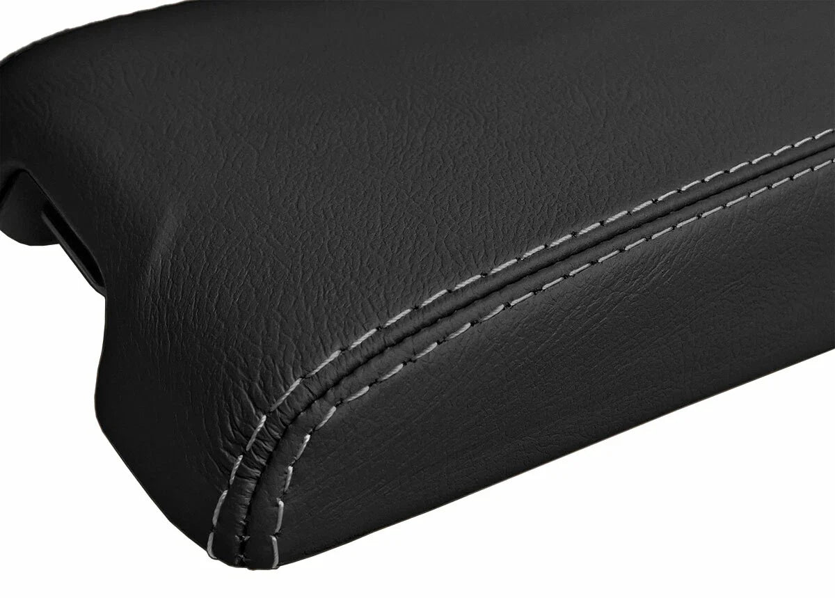 Leather Console Lid Armrest Cover for Infiniti G35 Coupe (2002–2007) Gray Stitch