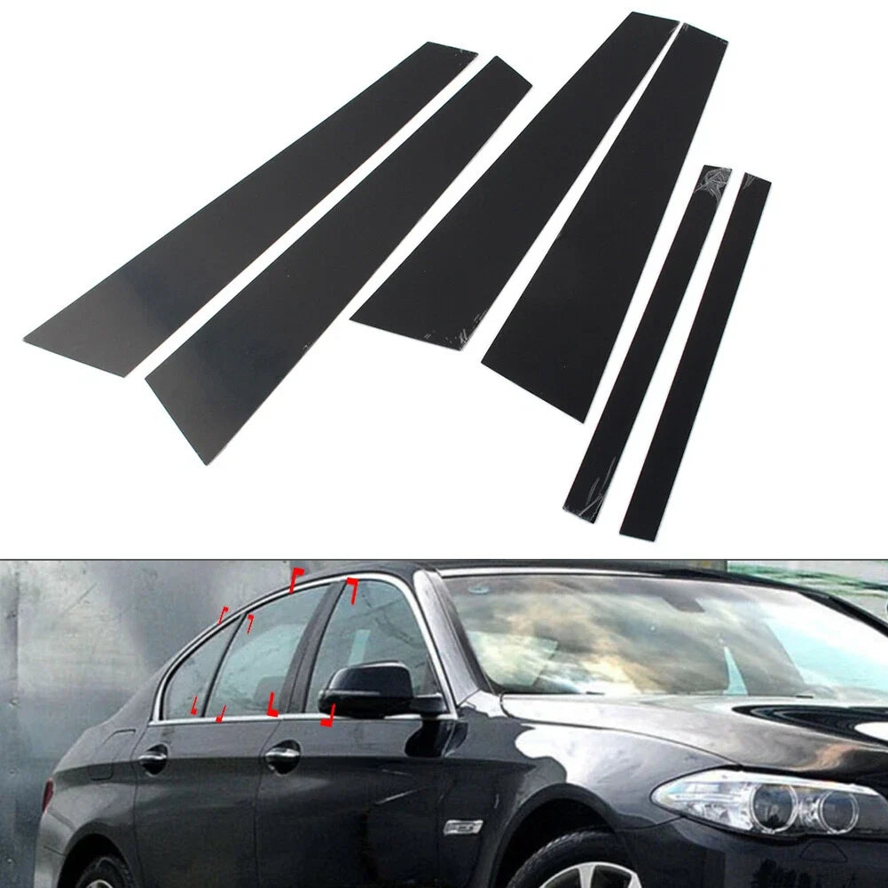 6 Pcs BC Pillar Post Trim for BMW 5 Series F10 (2011–2017)