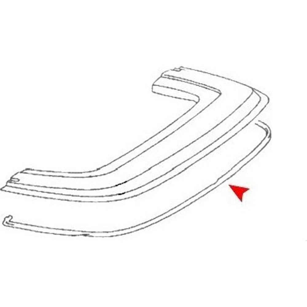 Convertible Top Case Seal for Mercedes-Benz (107 1971–1989) E6-U0012AN, 107 758 0198