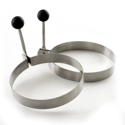 Set of 2 Norpro Stainless Steel Round Egg/Pancake Rings (3.75")