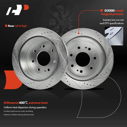 Rear Side Drilled Brake Rotor for Ford F-150, Lincoln Mark LT (2004–2011)