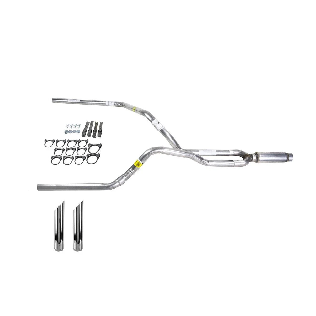 Dual Exhaust 2.5" Pipe Glass Pack Muffler for Ram (1994–2001)