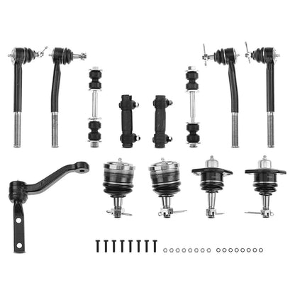 Set of 13 Front Ball Joints Sway Bar Links Tie Rod Ends for Chevy Buick Cadillac