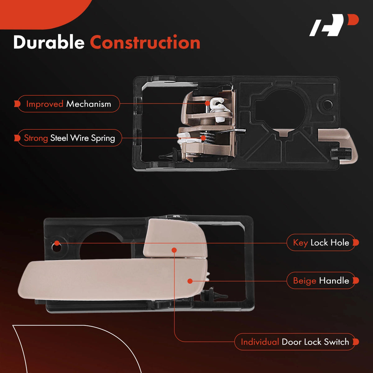 Front Passenger Door Handle for Kia Rio Rio5 (2006–2011) 82620-1G000RU, 826201G000RU, 81147