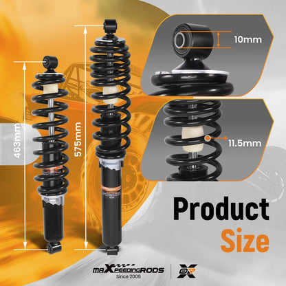 Set of 4 Struts Shocks for Polaris Ranger XP 570 900 1000 (2013–2024)