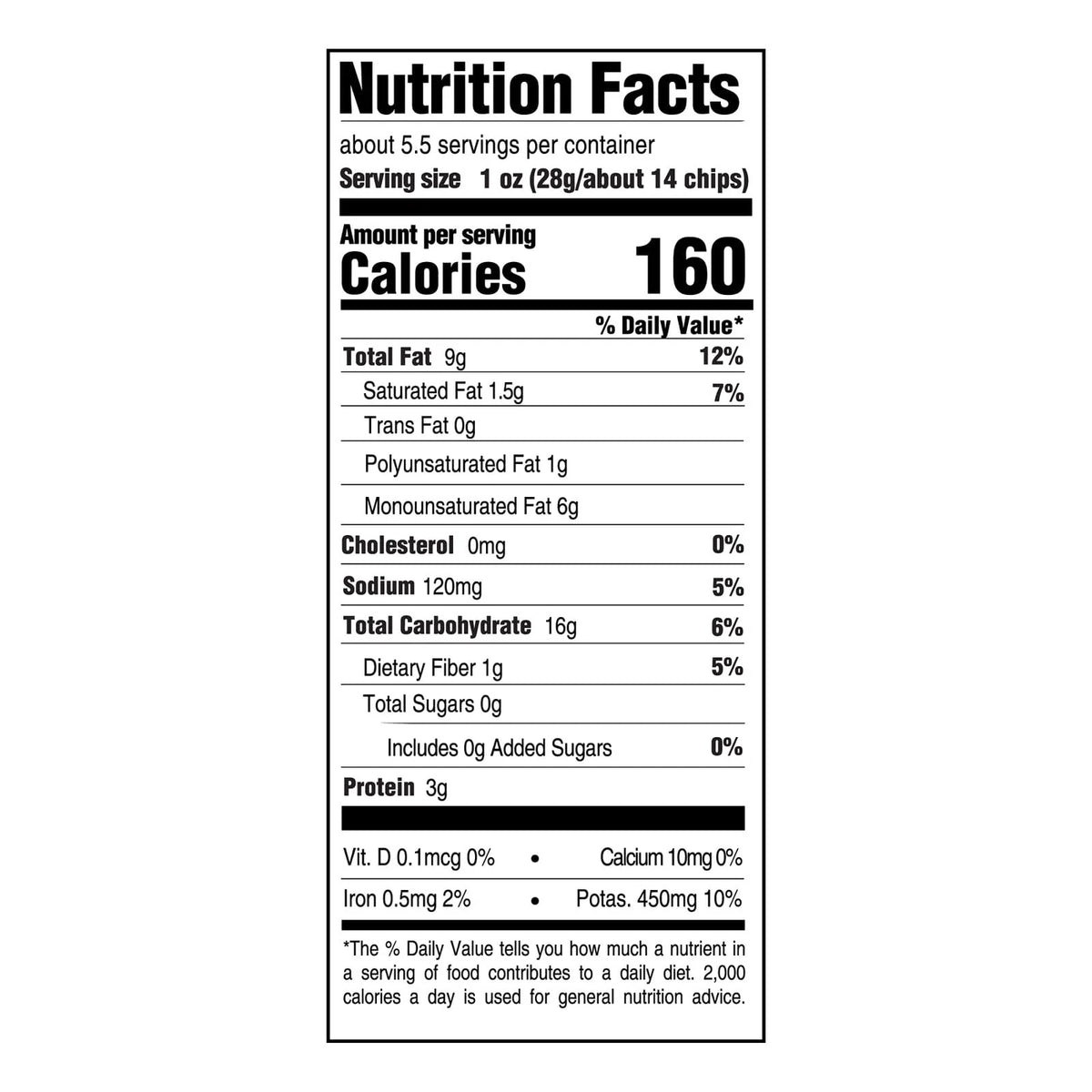 Pack of 12 Boulder Canyon Classic Sea Salt Flavored Potato Chips 5.25 oz