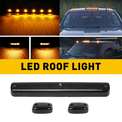 3X Smoke Amber LED Cab Roof Marker Lights for Chevy GMC 1500 2500 3500