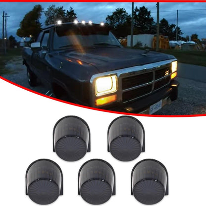 5X Smoke White LED Roof Cab Clearance Lamp for Dodge D/W Pickup Ramcharger
