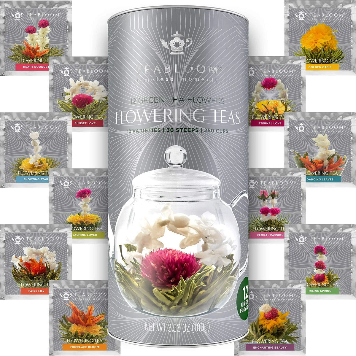 12 Unique Varieties Flowering Tea - Blooming Tea Set