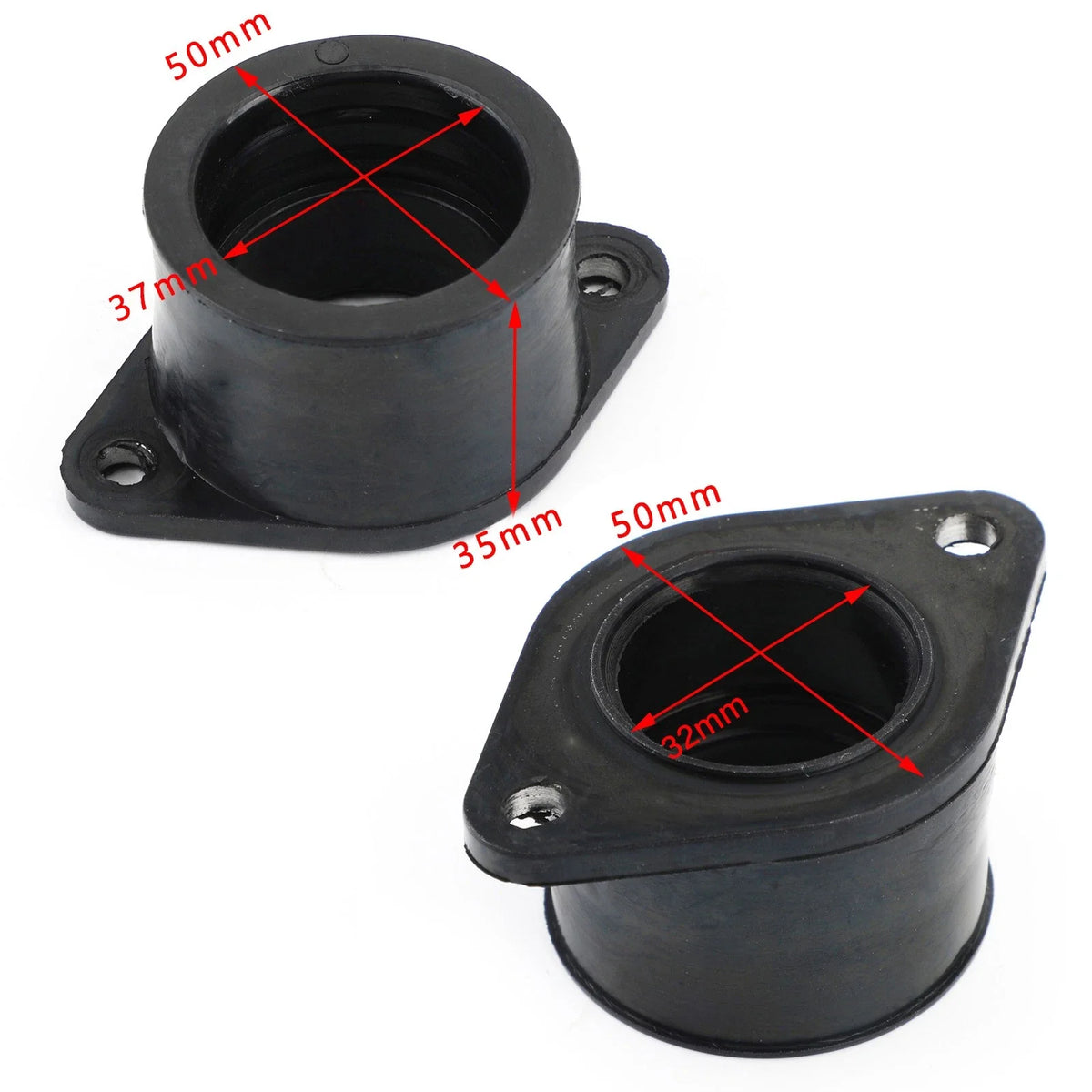 2 Pcs Intake Boot Manifold Carb Insulator for Kawasaki KZ400 (1974–1976)