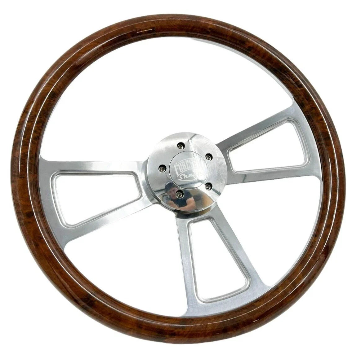 Steering Wheel Wrap Polished 5 Hole for Peterbilt Kenworth (2010–2024)