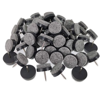40pcs Furniture Felt Pad Heavy Duty Nail-on 18mm Black