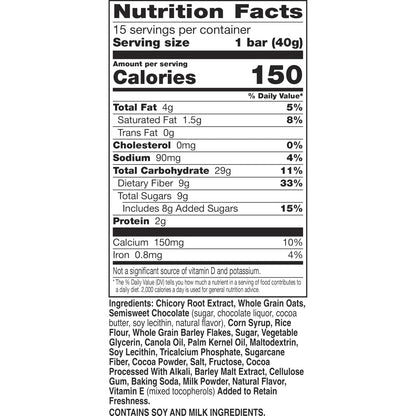 Fiber One Chewy Bars Mega Pack (15 Ct) - Oats and Chocolate Snacks