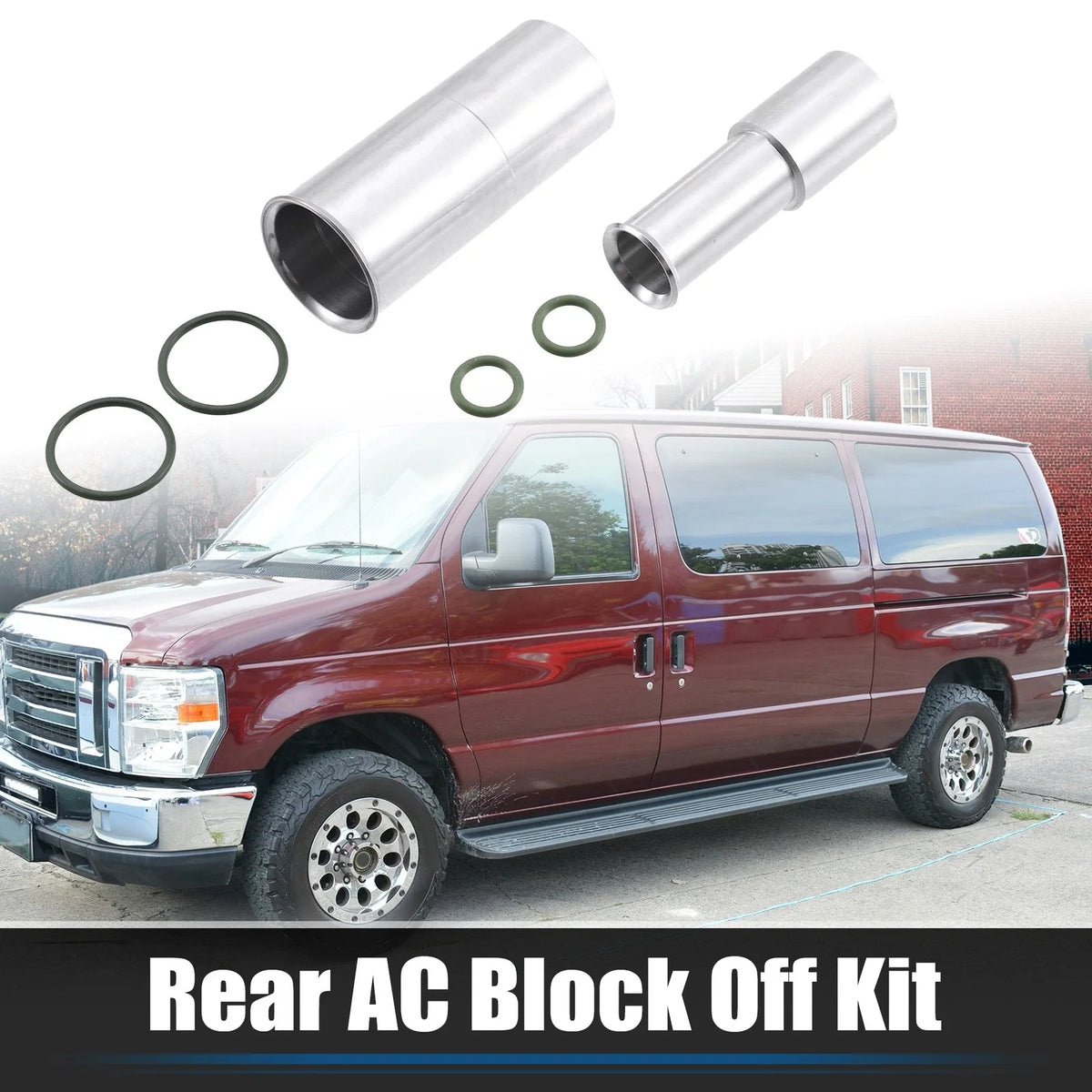 Set of 1 Rear AC Block Off Kit for Ford E Series Econoline Van (1992–2017)