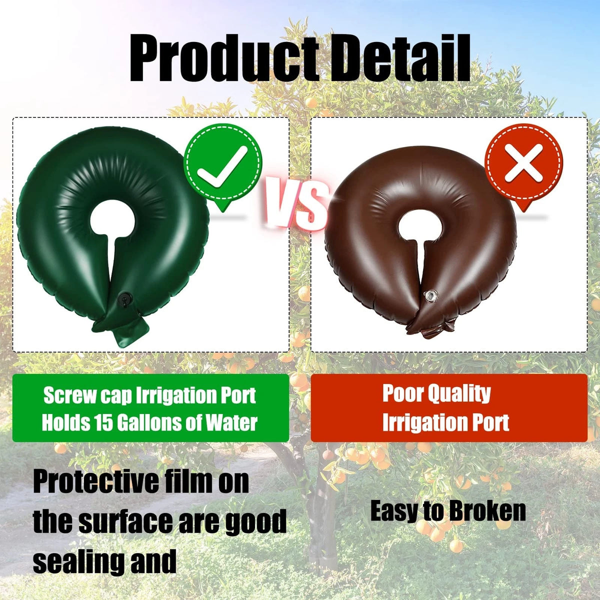 Set of 6 Heavy Duty Watering Rings for 15 Gallon Planters
