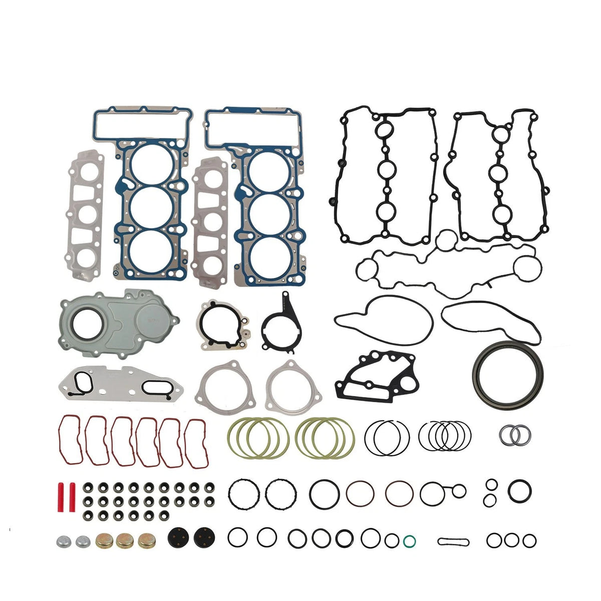 Engine Gasket Seals Kit Set w/ Head Bolts for Audi A6 S5 Q5 Q7 (3.0T) 06E103148AG, 06E103149AG, 06E 103 483 P, 06E 253 039 C