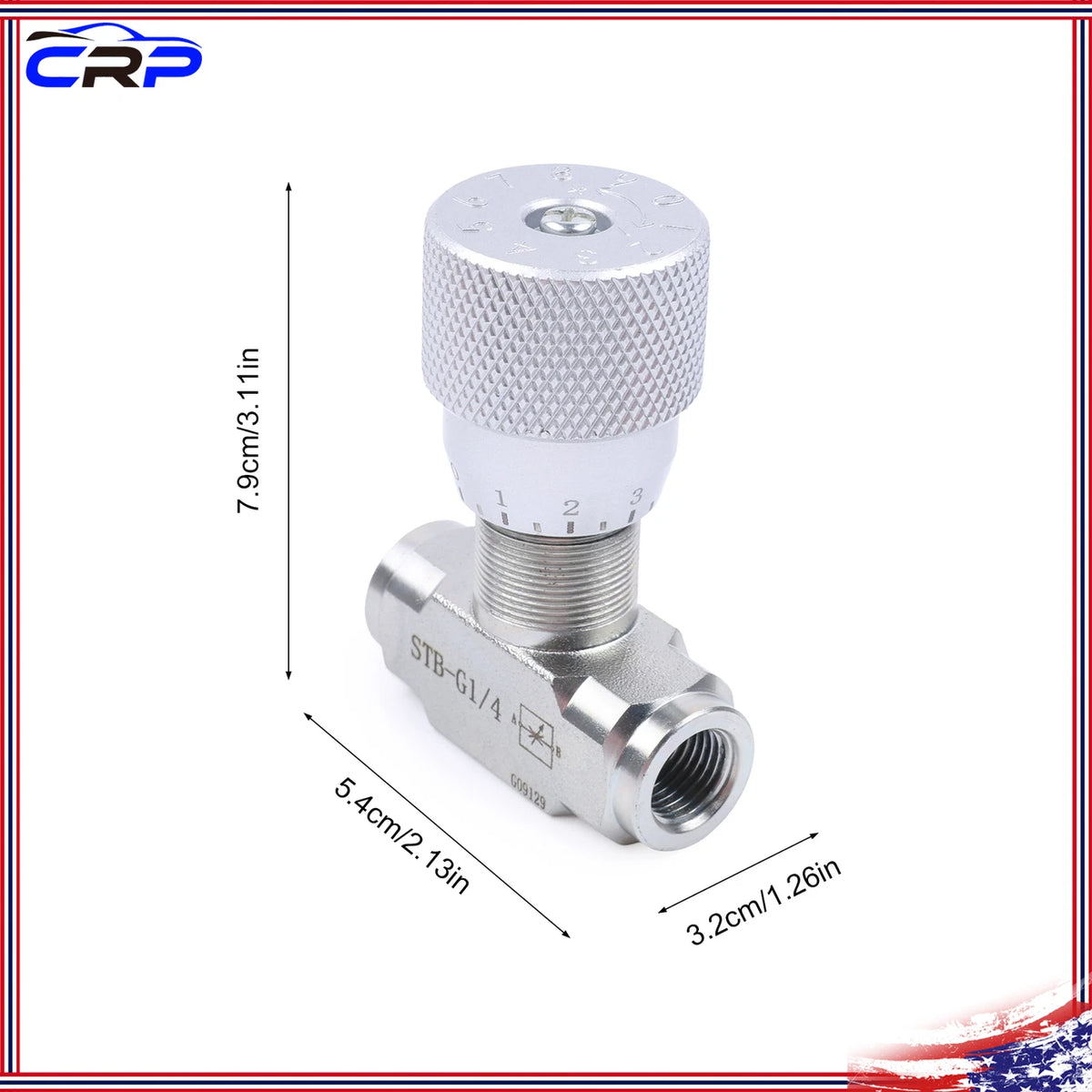 1/4in Hydraulic Flow Control Valve for Fluids Gases (AE0100X)